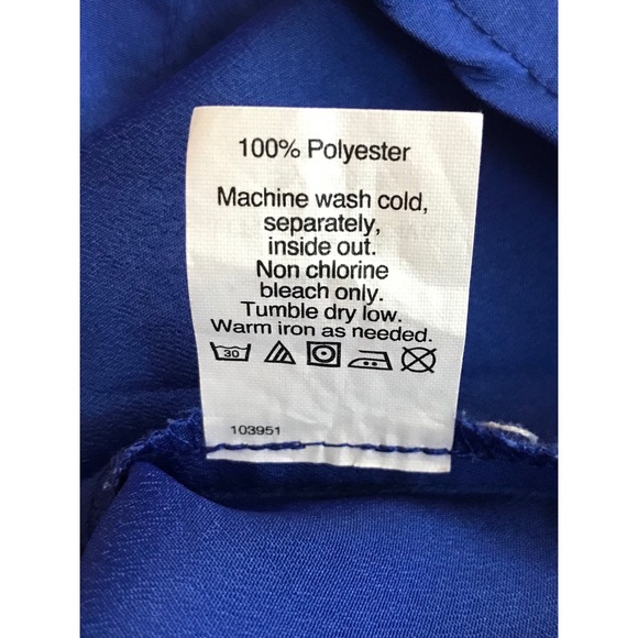 J. Crew Women’s Royal Blue Button Down Sleeveless Top Size 8 - Picture 7 of 7